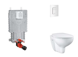 GROHE - Uniset Set predstenovej inštalácie, klozetu, dosky SoftClose a tlačidla Skate Cosmopolitan, alpská biela (SANI15BB3101)