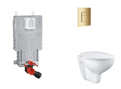 GROHE - Uniset Set predstenovej inštalácie, klozetu, dosky SoftClose a tlačidla Skate Cosmopolitan, Cool Sunrise (SANI15BB4102)