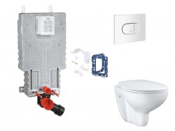 GROHE - Uniset Set predstenovej inštalácie, klozetu, dosky SoftClose, tlačidla Arena Cosmopolitan a súpravy na vhadzovanie tabliet, alpská biela (SANI15BB3119)