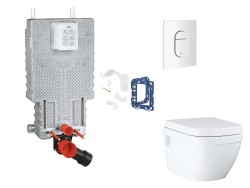 GROHE - Uniset Set predstenovej inštalácie, klozetu, dosky SoftClose, tlačidla Arena Cosmopolitan a súpravy na vhadzovanie tabliet, alpská biela (SANI15BB3124)