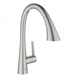 GROHE - Zedra Drezová batéria s výsuvnou spŕškou, supersteel (32294DC2)