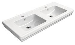 GSI - CLASSIC keramické dvojumývadlo 125x54cm, biela ExtraGlaze (8725111)