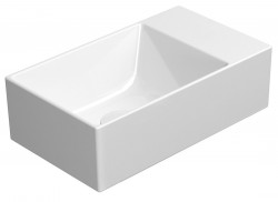 GSI - KUBE X keramické umývadlo 40x23cm, bez otvoru, pravé/ľavé, biela ExtraGlaze (9484011)
