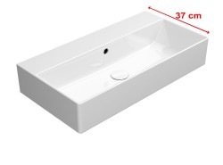 GSI - KUBE X keramické umývadlo 70x37cm, bez otvoru, biela ExtraGlaze (9455011)