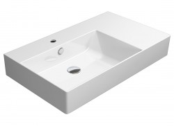 GSI - KUBE X keramické umývadlo 80x47cm, s odkladacou plochou vpravo, biela ExtraGlaze (9456111)
