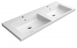 GSI - NORM keramické dvojumývadlo 125x50cm, biela ExtraGlaze (8627111)