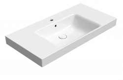 GSI - NUBES keramické umývadlo 100x50cm, s odkladacími plochami, biela ExtraGlaze (9651111)