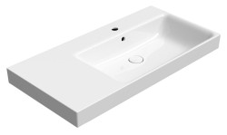 GSI - NUBES keramické umývadlo 100x50cm, s odkladacou plochou vľavo, biela ExtraGlaze (9628111)