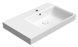 GSI - NUBES keramické umývadlo 80x50cm, s odkladacou plochou vľavo, biela ExtraGlaze (9630111)