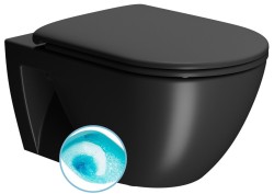 GSI - PURA ECONOMY závesná WC misa, Swirlflush, 36x55cm, čierna dual-mat (880726)
