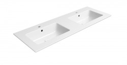 GSI - PURA keramické dvojumývadlo Slim 122x46cm, biela ExtraGlaze (8888111)