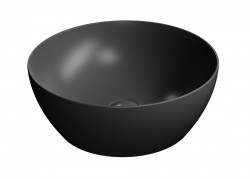 GSI - PURA keramické umývadlo na dosku, Ø 42cm, čierna mat (885126)