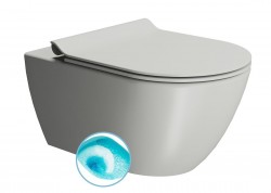 GSI - PURA závesná WC misa, Swirlflush, 36x55cm, Cenere dual-mat (881517)