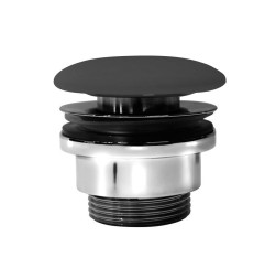 GSI umyvadlová výpust 5/4“, neuzavíratelná, keramická zátka, 5-65, černá mat (PVC26)