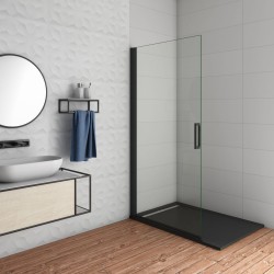 H K - BLACK SAFIR WF1 80 Otočná WALK-IN zástena 75,2–77,2 × 200 číre sklo (SE-BLACKSAFIRWF180)