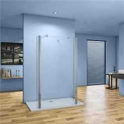 H K - LUSTY F4 70 Sprchová zástena WALK IN 70x 200 + 2x otočný diel 40 8 mm sklo (SE-LUSTYF470SET)