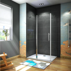 H K - Obdĺžnikový sprchovací kút MELODY B5 90x76 cm s jednokrídlovými dverami s pevnou stenou vrátane sprchovej vaničky z liateho mramoru (SE-MELODYB59076/THOR-90x76)