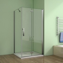 H K - Obdĺžnikový sprchovací kút MELODY B8 90x76 cm so zalamovacími dverami vrátane sprchovej vaničky z liateho mramoru (SE-MELODYB89076/THOR-90x76)