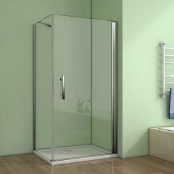 H K - Obdĺžnikový sprchovací kút MELODY D1 90x76 cm s jednokrídlovými dverami vrátane sprchovej vaničky z liateho mramoru (SE-MELODYD19076/THOR-90x76)