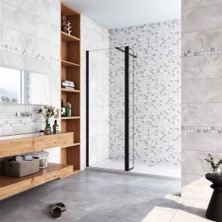 H K - Otočný diel 30cm k zástene WALK IN LUSTY BLACK F1, 8 mm sklo (SE-LUSTYBLACK30)