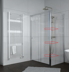 H K - Pevná bočná stena F1 80 Sprchová zástena Walk-in (FIXF180)