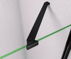 H K - Rohová vzpera dĺžka 50cm, pre sklá 6-8 mm, čierna (SE-F-104B)