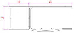 H K - Rozširovací profil 15 mm pre sériu Melody D1, Melody D2, Melody B8 a Melody S4 (SE-profilB-1036)