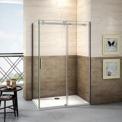 H K - Sprchovací kút DIAMOND 150x70 L/P variant vrátane sprchovej vaničky z liateho mramoru (SE-DIAMOND15070/SE-THOR-15070)