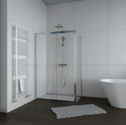 H K - Sprchovací kút Flexi 100x80, L/P variant vrátane sprchovej vaničky z liateho mramoru (SE-FLEXI10080/THOR-10080)