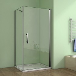 H K - Sprchovací kút MELODY D1 76x76 s jednokrídlovými dverami vrátane sprchovej vaničky z liateho mramoru (SE-MELODYA176/THOR-76SQ)