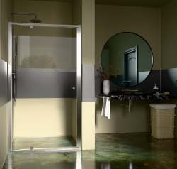 H K - Sprchové dvere do niky STYLE 90 rozmer 87-100x190cm číre sklo (STYLE 90)