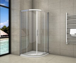 H K - Štvrťkruhový sprchovací kút SYMPHONY S4 90 cm s dvojdielnymi posuvnými dverami (SE-SYMPHONYS490)