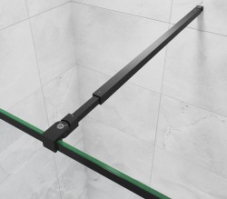 H K - Vzpera C120B, dĺžka 730-1200 mm, pre sklá 6-10mm, čierna (SE-C120B)