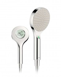 HANSA - Activejet Sprchová hlavica Digital 120, s elektronickým displejom, chróm/svetlosivá (84310180)