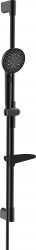 HANSA - Aurelia Set sprchovej hlavice, tyče a hadice, 3 prúdy, matná čierna (4715013033)