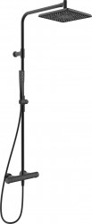 HANSA - Aurelia Sprchový set s termostatom, 25x25 cm, matná čierna (4719911333)