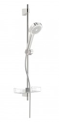 HANSA - Basicjet Set sprchovej hlavice, 1 prúd, hadica a tyče s poličkou, chróm (44770111)