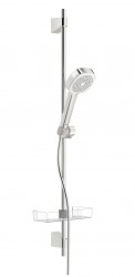 HANSA - Basicjet Set sprchovej hlavice, 1 prúd, hadice a tyče s poličkou, chróm (44790111)