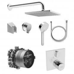 HANSA - Bluebox Sprchový set s termostatom, 3 prúdy, chróm (89950000)