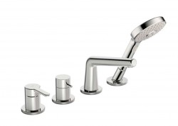 HANSA - Designo Batéria na okraj vane, 4-otvorová inštalácia, chróm (53122063)