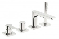 HANSA - Ligna Batéria na okraj vane, 4-otvorová inštalácia, chróm (06442473)