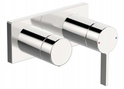 HANSA - Loft Batéria pod omietku na 2 spotrebiče, chróm (57649583)