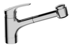 HANSA - Mix Páková drezová batéria s vyťahovacou spŕškou, chróm (01382283)