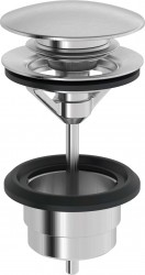 HANSA - Příslušenství Umývadlová výpusť Push-Open, brúsená oceľ (0764010080)