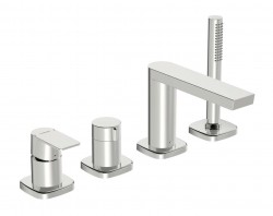 HANSA - Stela Batéria na okraj vane, 4-otvorová inštalácia, chróm (57302173)