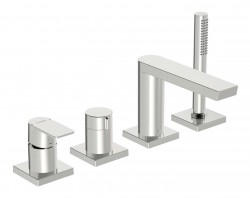 HANSA - Stela Batéria na okraj vane, 4-otvorová inštalácia, chróm (57302473)