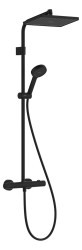 HANSGROHE - Activera Q Sprchový set s termostatom, 29x18 cm, 2 prúdy, EcoSmart, matná čierna (28748670)