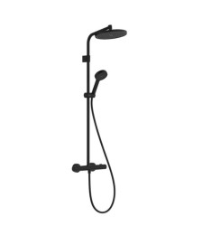 HANSGROHE - Activera S Sprchový set s termostatem, průměr 24 cm, 2 proudy, EcoSmart, matná černá (28078670)