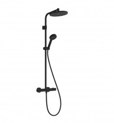 HANSGROHE - Activera S Sprchový set s termostatem, průměr 24 cm, 2 proudy, EcoSmart+, matná černá (28083670)