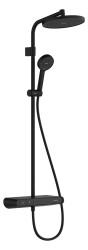 HANSGROHE - Activera S Sprchový set s termostatom, priemer 24 cm, 2 prúdy, EcoSmart+, matná čierna (28639670)